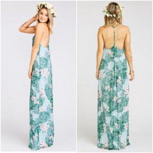 Show me Your Mumu Palm Floral T-Rex Maxi Dress S
